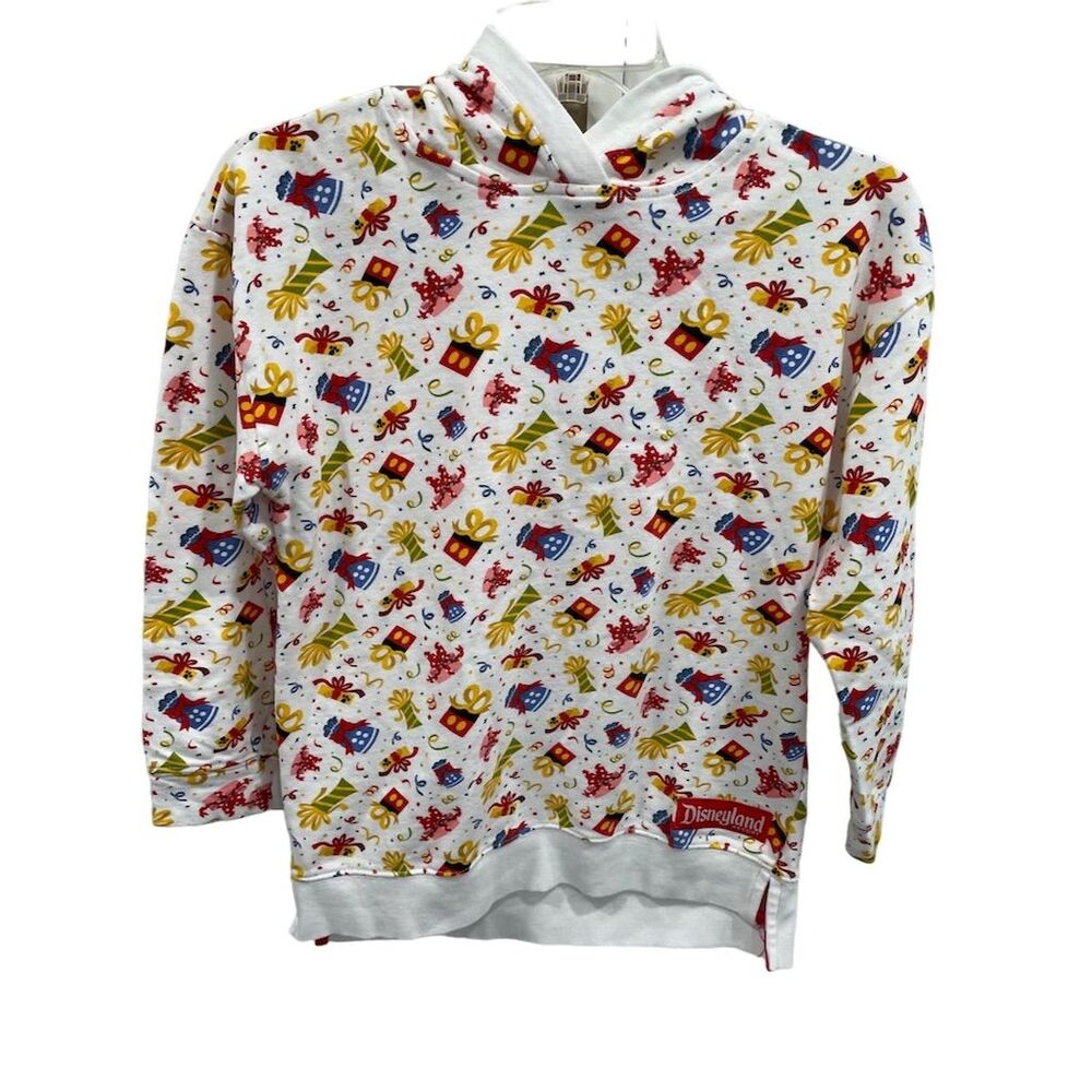 Disney Parks‎ Let's Celebrate Youth L Hoodie Sweatshirt Multicolor Pullover